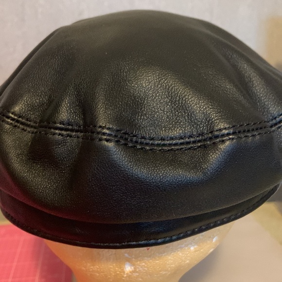 Leather Brando Hat black size s/m - Picture 2 of 13